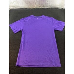BSN Sports Purple Polyester Performance Athletic T Shirt Short Sleeve Size Small